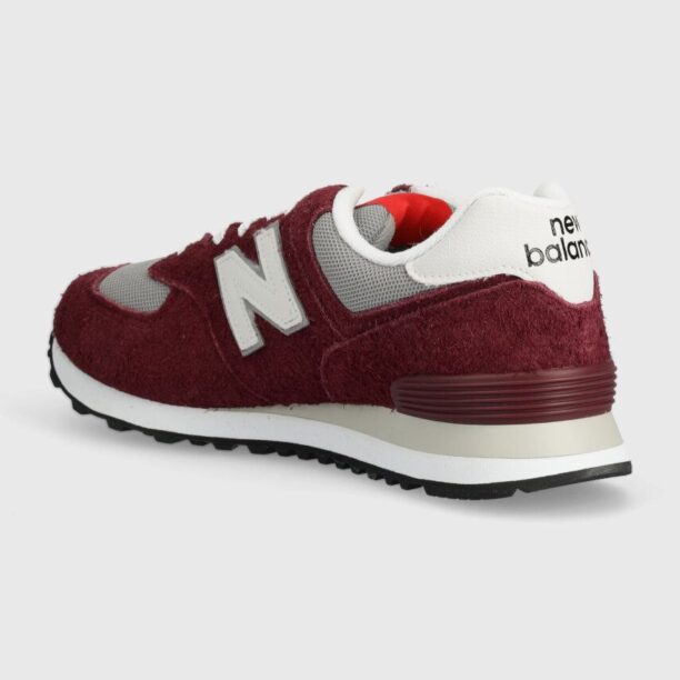 New Balance sneakers 574 culoarea bordo