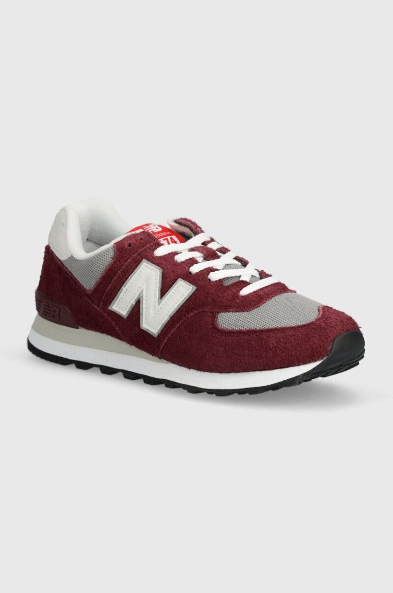 New Balance sneakers 574 culoarea bordo