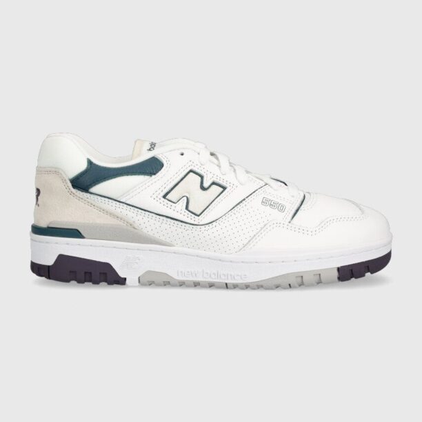 New Balance sneakers BB550WCB culoarea alb