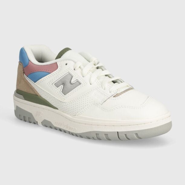 New Balance sneakers din piele 550 culoarea alb