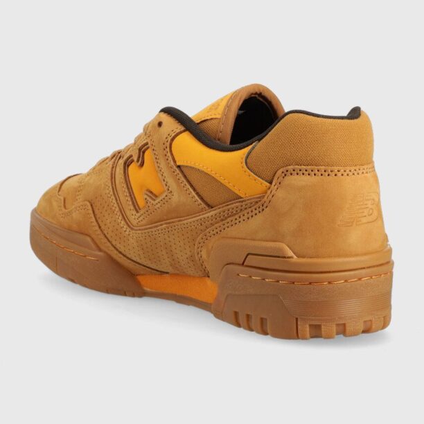 New Balance sneakers din piele întoarsă BB550WEA culoarea maro BB550WEA-BB5 preţ