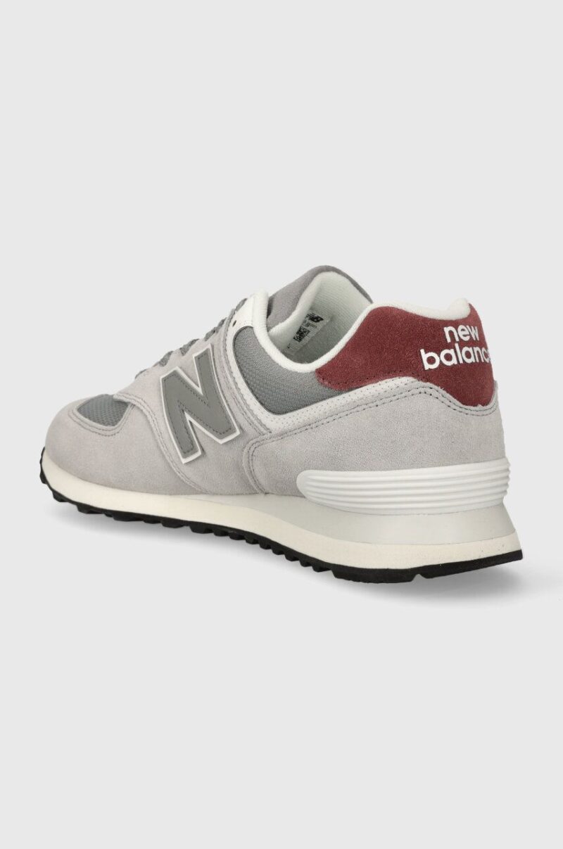 New Balance sneakers din piele întoarsă U574KBR culoarea gri preţ