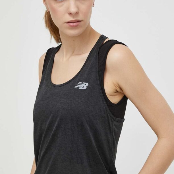 New Balance top de antrenament culoarea negru