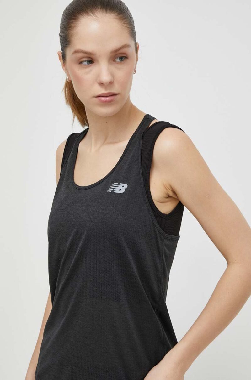 New Balance top de antrenament culoarea negru