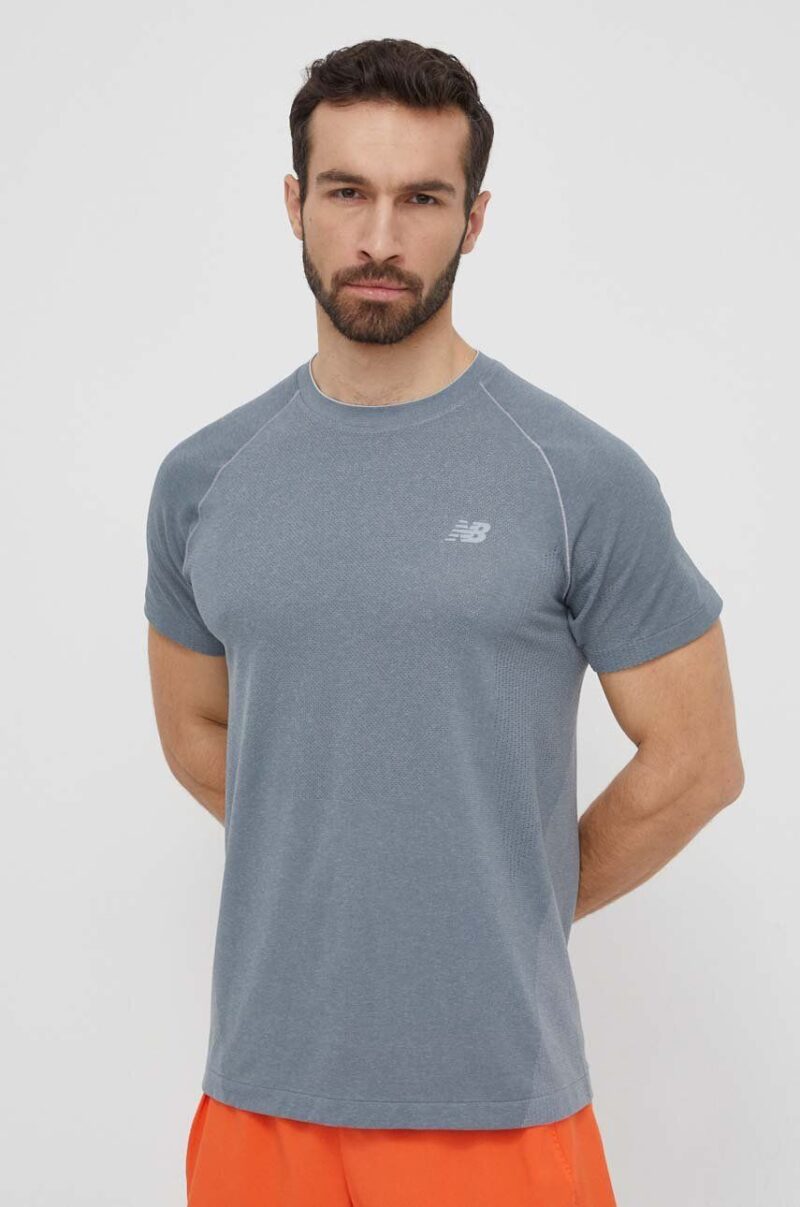 New Balance tricou sport culoarea gri