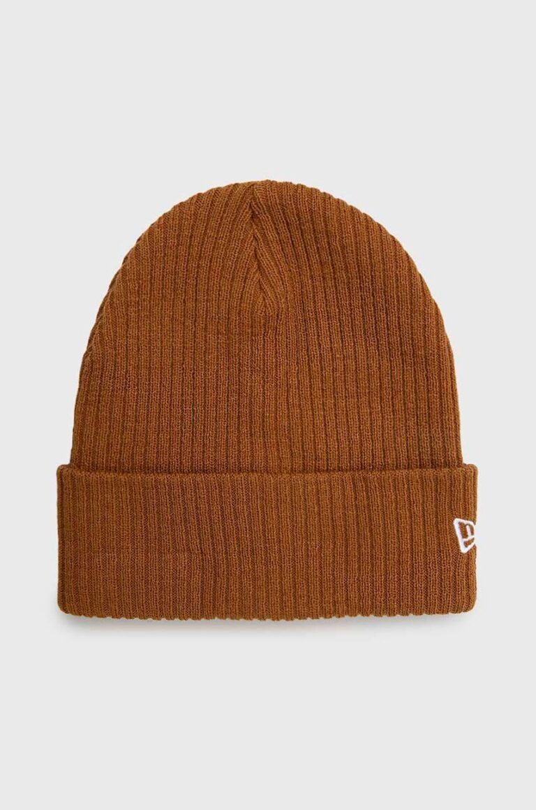 New Era căciulă Cuff Beanie culoarea maro