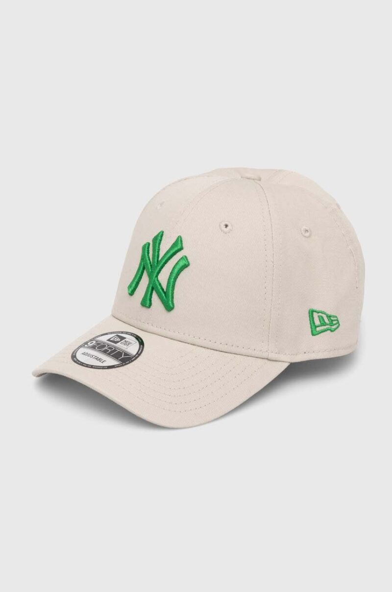 New Era șapcă de baseball din bumbac 9FORTY NEW YORK YANKEES culoarea bej