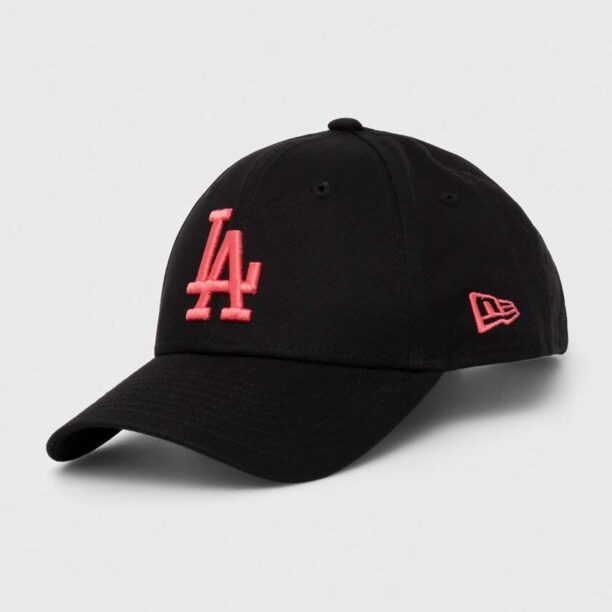 New Era șapcă de baseball din bumbac culoarea negru