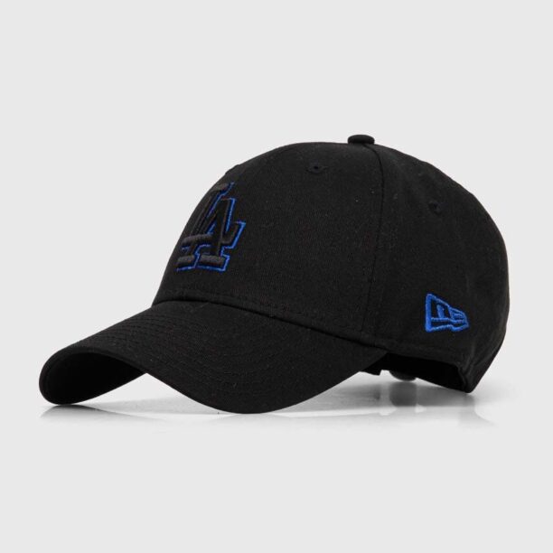 New Era șapcă de baseball din bumbac culoarea negru