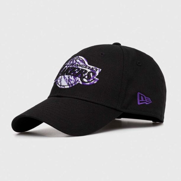 New Era șapcă de baseball din bumbac culoarea negru