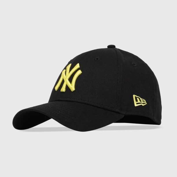 New Era șapcă de baseball din bumbac culoarea negru