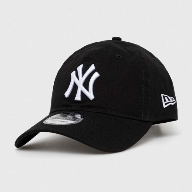 New Era șapcă de baseball din bumbac culoarea negru