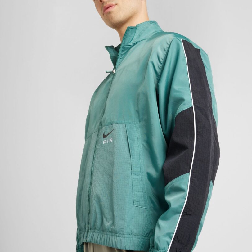Nike Sportswear Bluză cu fermoar sport 'AIR'  turcoaz / negru / alb