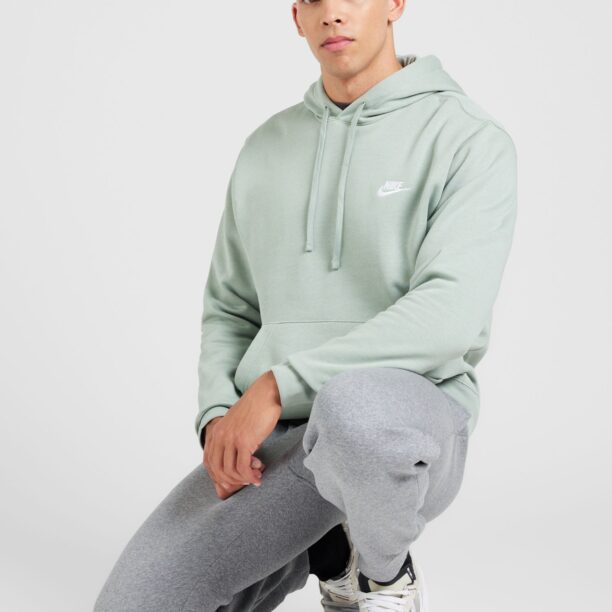 Nike Sportswear Bluză de molton 'CLUB FLEECE'  verde mentă / alb