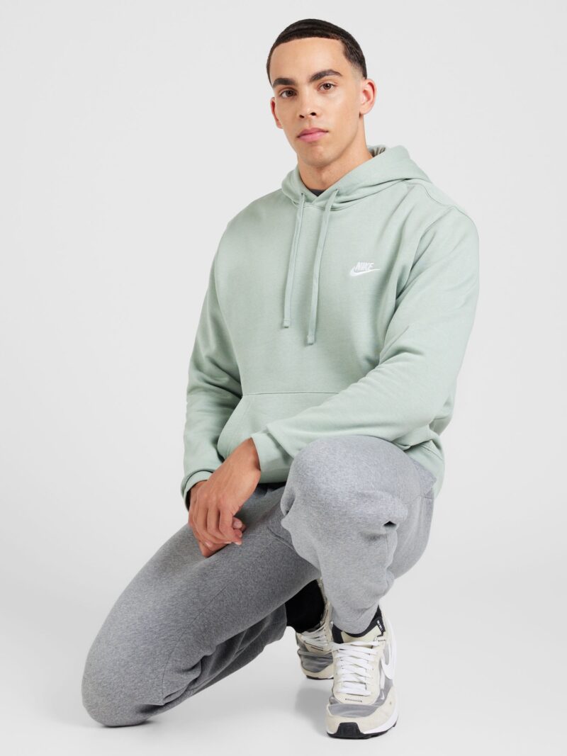 Nike Sportswear Bluză de molton 'CLUB FLEECE'  verde mentă / alb