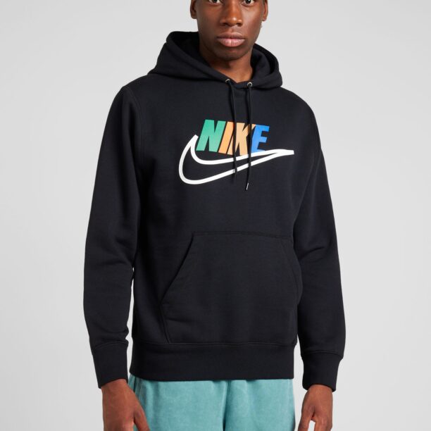 Nike Sportswear Bluză de molton 'CLUB FUTURA'  albastru / portocaliu / negru / alb