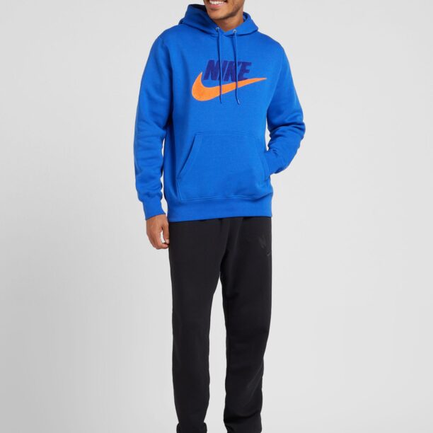 Preţ Nike Sportswear Bluză de molton 'CLUB'  albastru / albastru cobalt / portocaliu închis