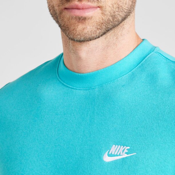 Nike Sportswear Bluză de molton 'Club Fleece'  turcoaz / alb preţ