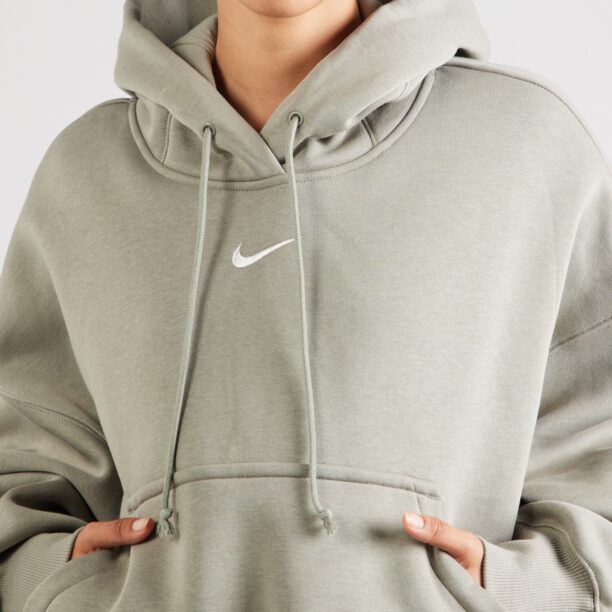 Preţ Nike Sportswear Bluză de molton 'PHOENIX FLEECE'  verde / alb