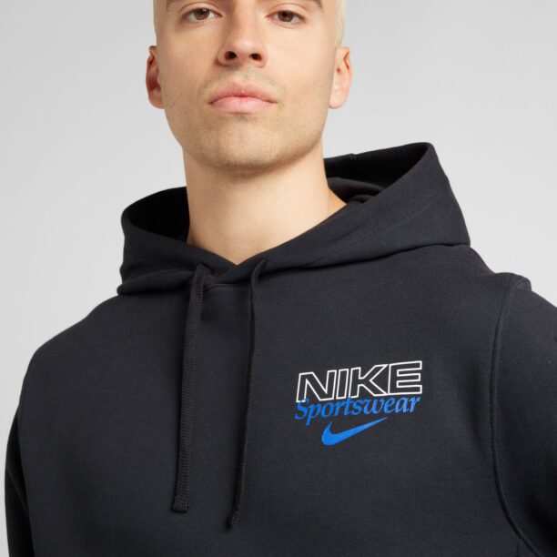 Nike Sportswear Bluză de molton  albastru regal / negru / alb preţ