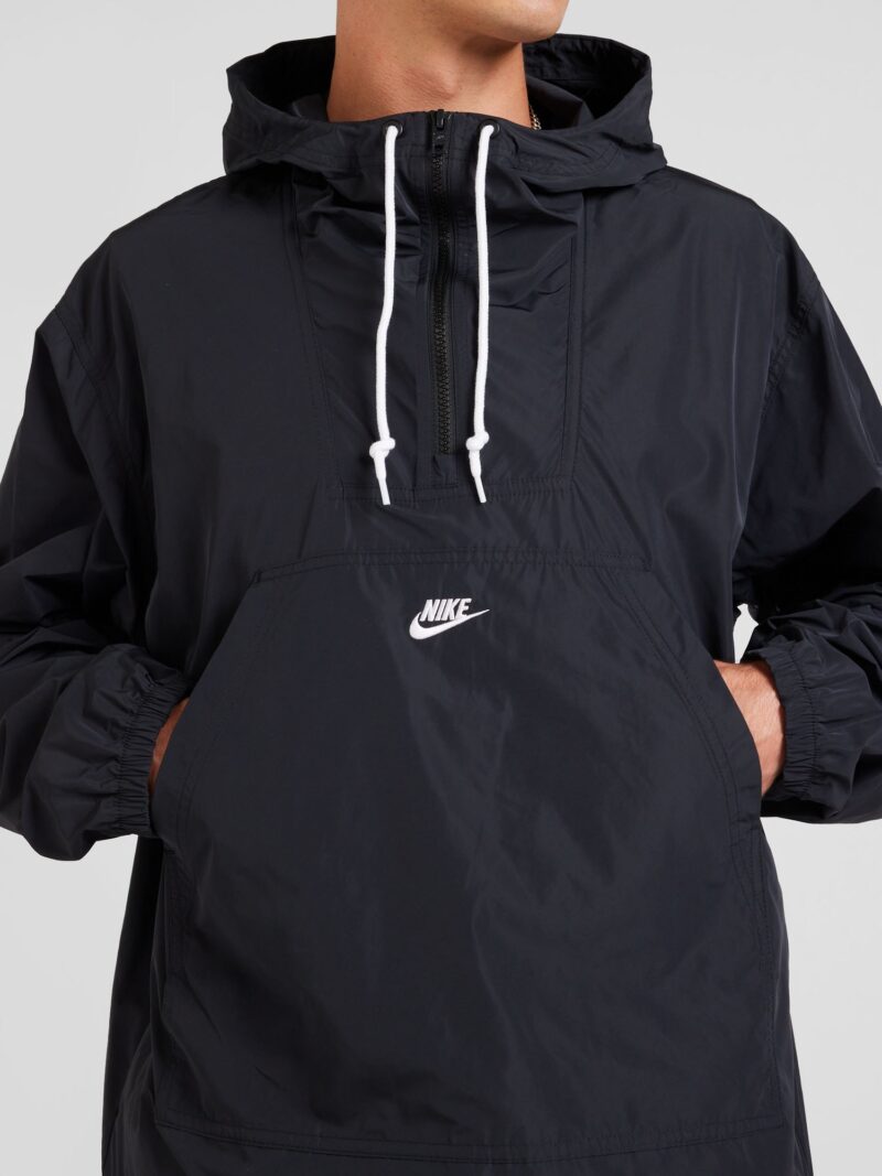 Nike Sportswear Geacă de primăvară-toamnă 'CLUB MARINA'  negru / alb