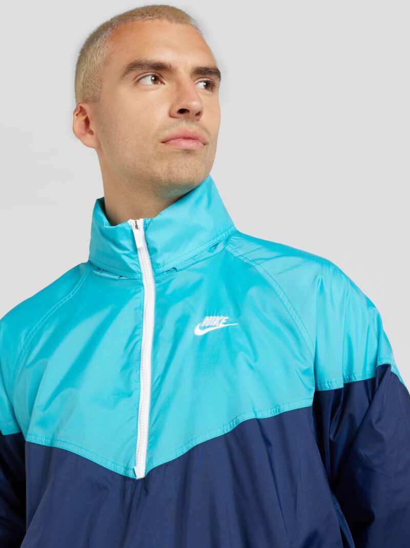 Cumpăra Nike Sportswear Geacă de primăvară-toamnă 'Windrunner'  bleumarin / turcoaz / alb