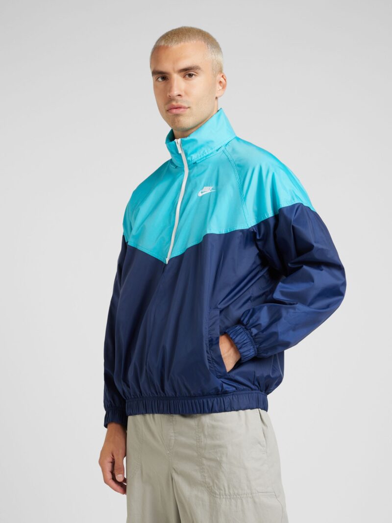 Nike Sportswear Geacă de primăvară-toamnă 'Windrunner'  bleumarin / turcoaz / alb