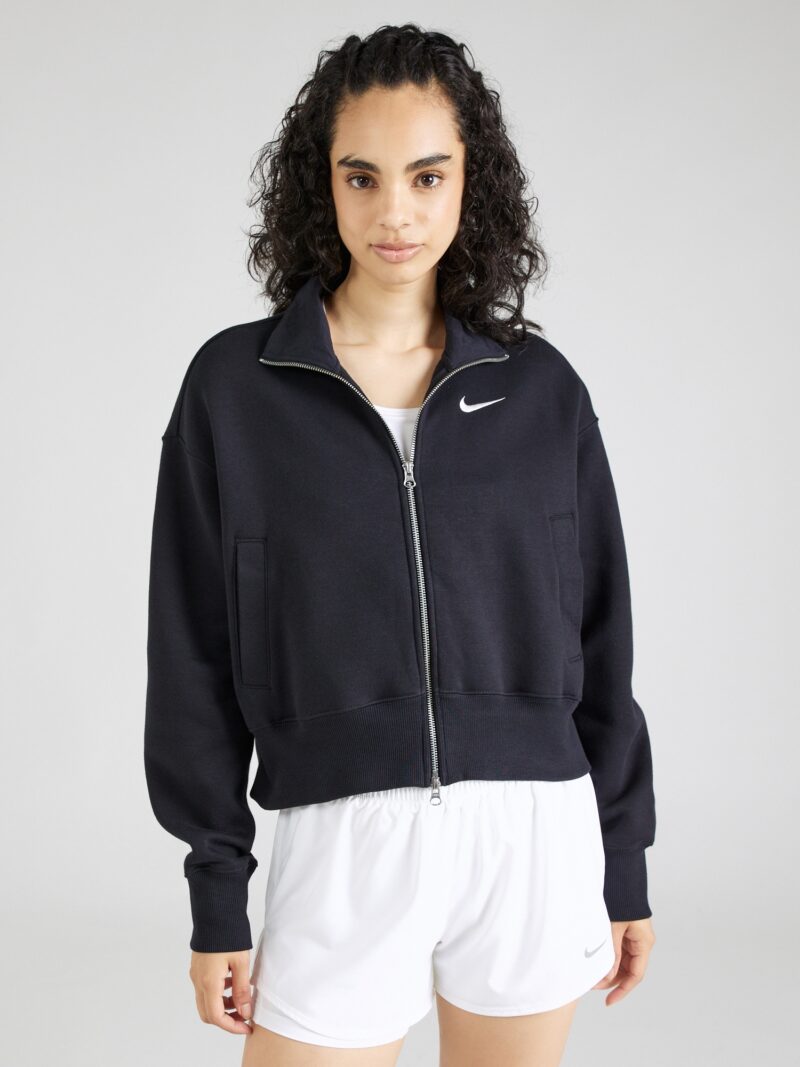 Nike Sportswear Hanorac 'PHOENIX FLEECE'  negru / alb