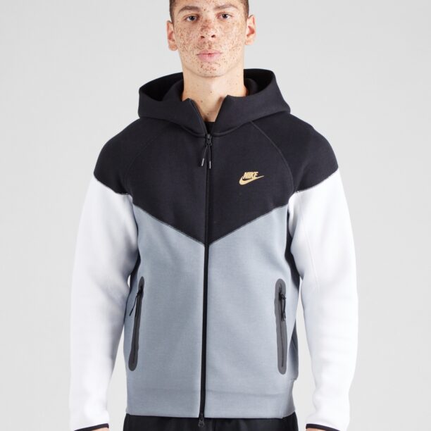 Nike Sportswear Hanorac 'TCH FLEECE'  gri bazalt / negru / alb