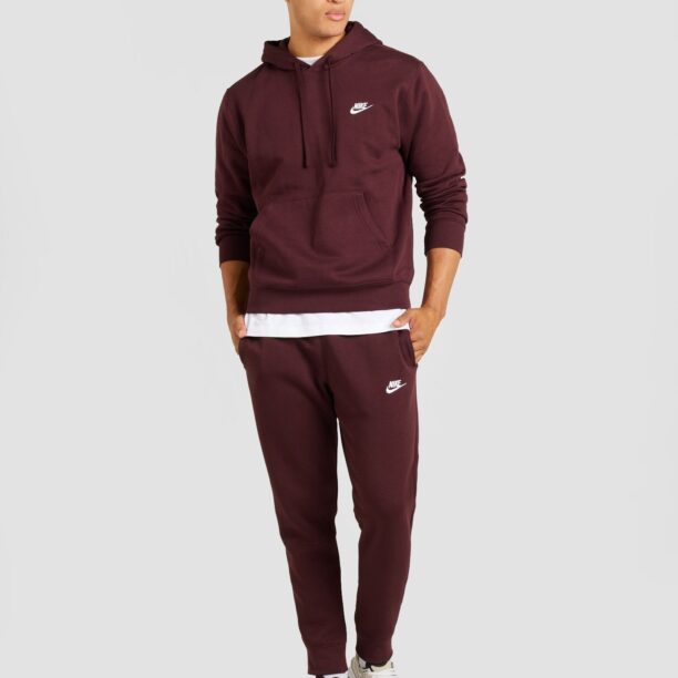 Cumpăra Nike Sportswear Pantaloni 'CLUB FLEECE'  roșu burgundy / alb