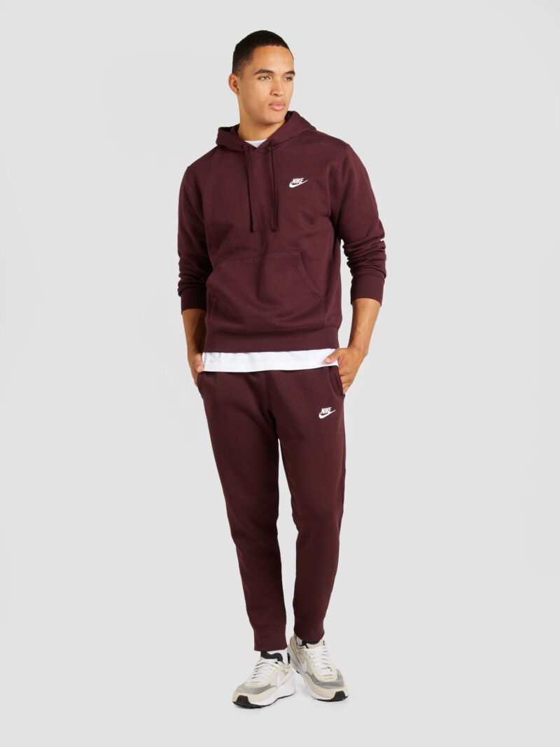 Cumpăra Nike Sportswear Pantaloni 'CLUB FLEECE'  roșu burgundy / alb