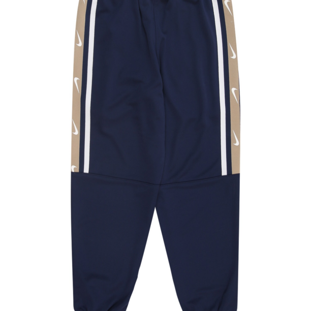 Nike Sportswear Pantaloni 'CLUB'  bej închis / bleumarin / alb