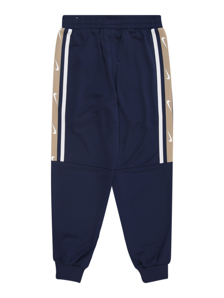 Nike Sportswear Pantaloni 'CLUB'  bej închis / bleumarin / alb