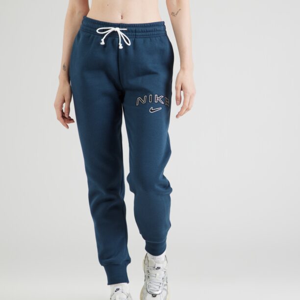 Nike Sportswear Pantaloni 'PHNX FLC'  bleumarin / negru / alb