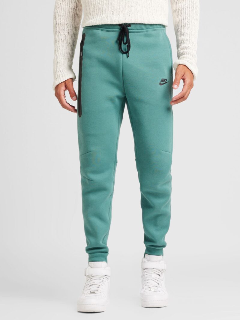 Nike Sportswear Pantaloni 'Tech Fleece'  verde jad / negru