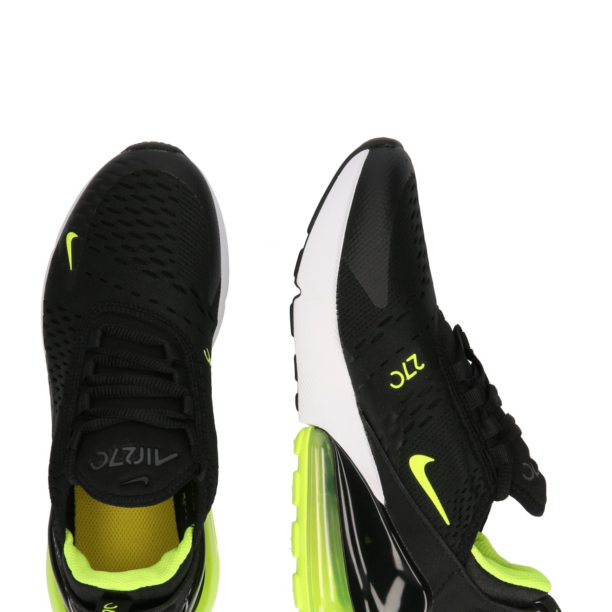 Nike Sportswear Sneaker 'AIR MAX 270 GS'  gri închis / verde măr / negru / alb