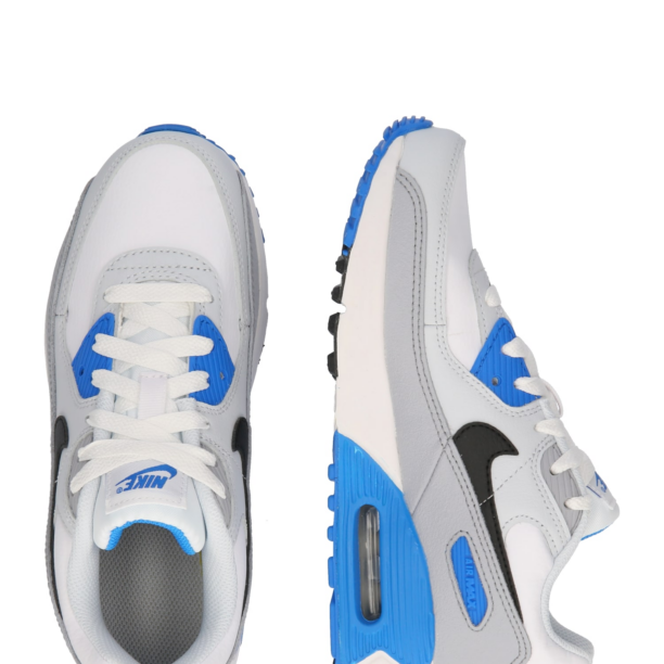 Nike Sportswear Sneaker 'Air Max 90'  albastru / gri deschis / negru / alb