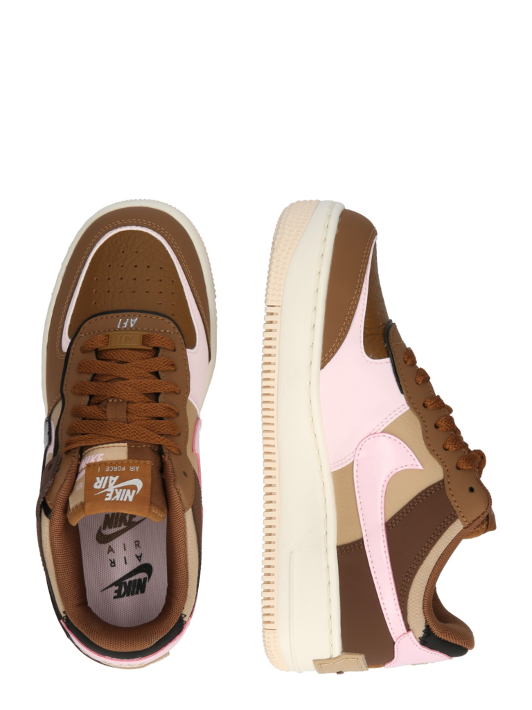 Nike Sportswear Sneaker low 'AF1 SHADOW'  ombră / maro cappuccino / roz pastel / negru