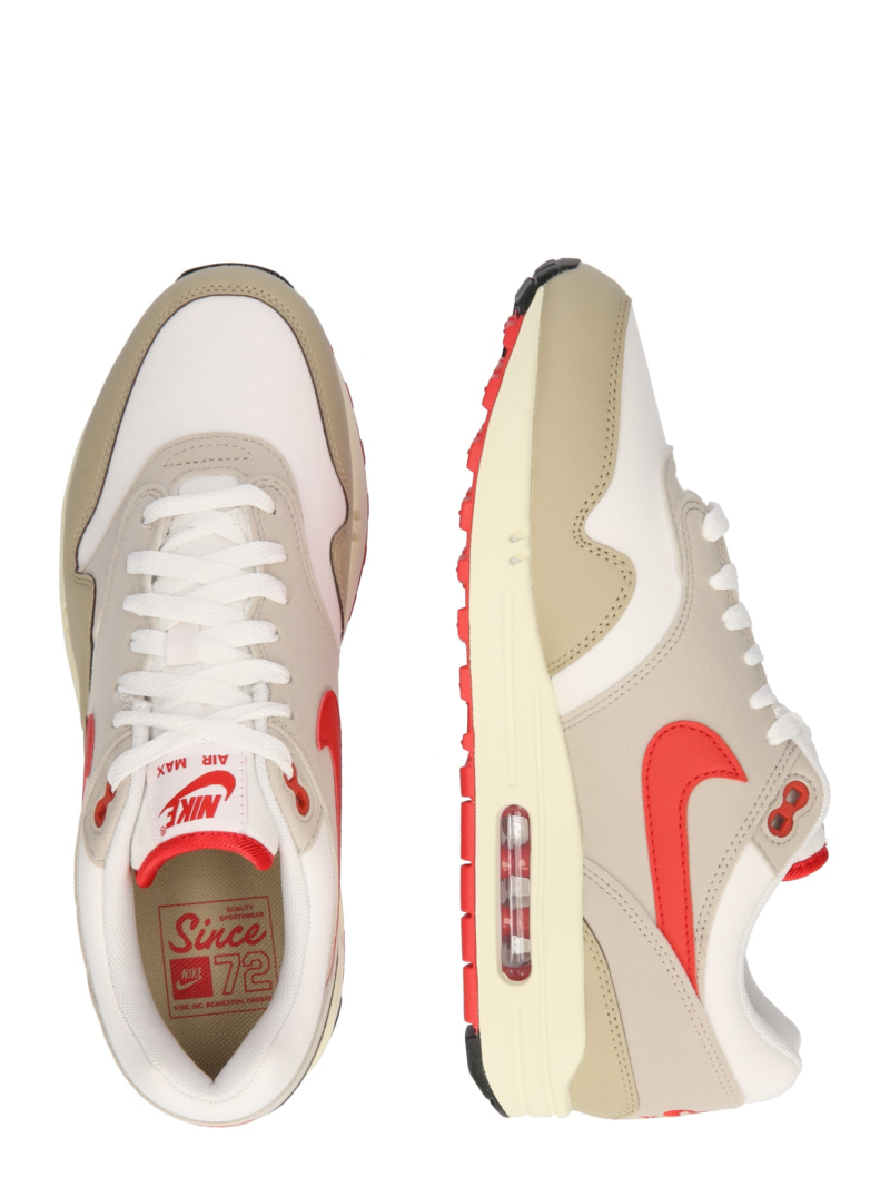 Nike Sportswear Sneaker low 'AIR MAX 1'  bej / roșu / alb / alb lână