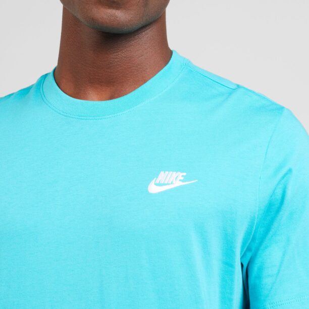 Nike Sportswear Tricou 'CLUB'  albastru aqua / alb