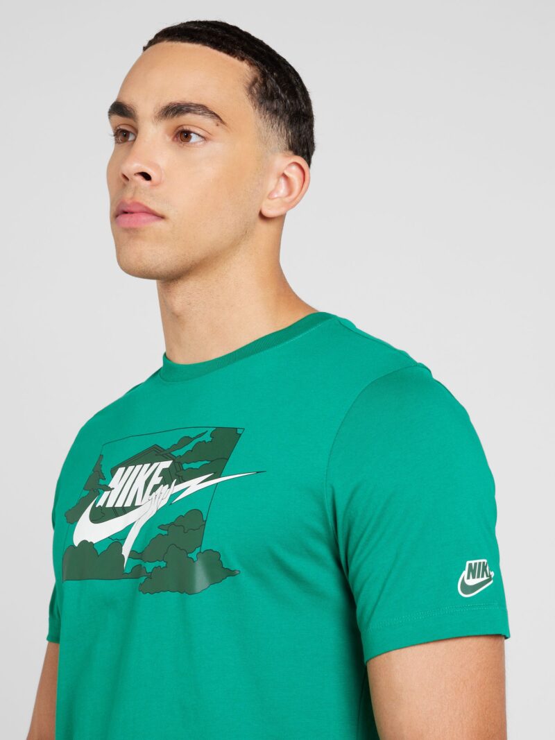 Nike Sportswear Tricou 'CLUB'  verde pin / verde închis / alb preţ