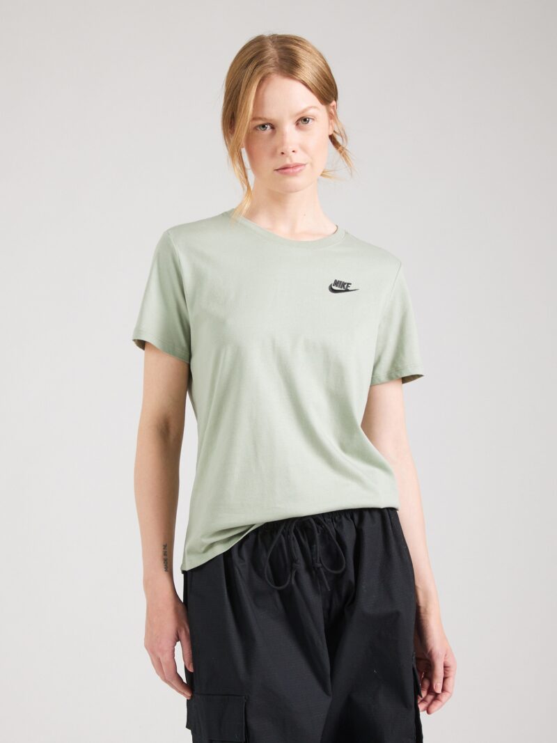 Nike Sportswear Tricou 'Club Essential'  verde pastel / negru