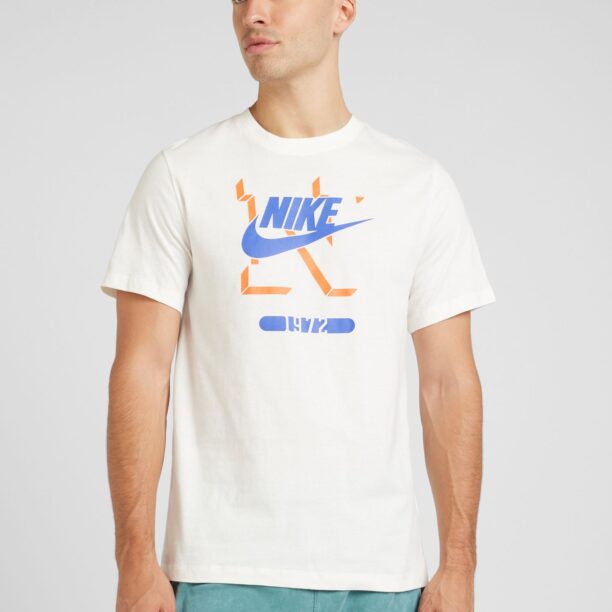 Cumpăra Nike Sportswear Tricou 'FUTURA'  crem / albastru / portocaliu