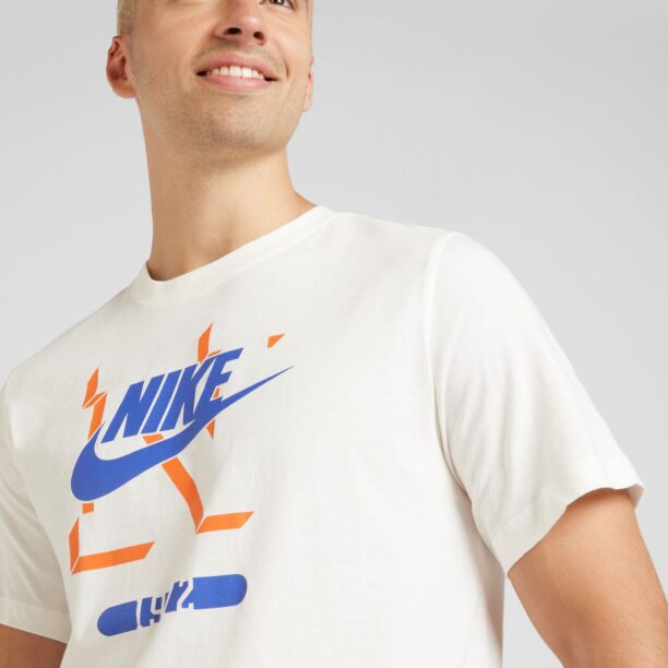 Nike Sportswear Tricou 'FUTURA'  crem / albastru / portocaliu