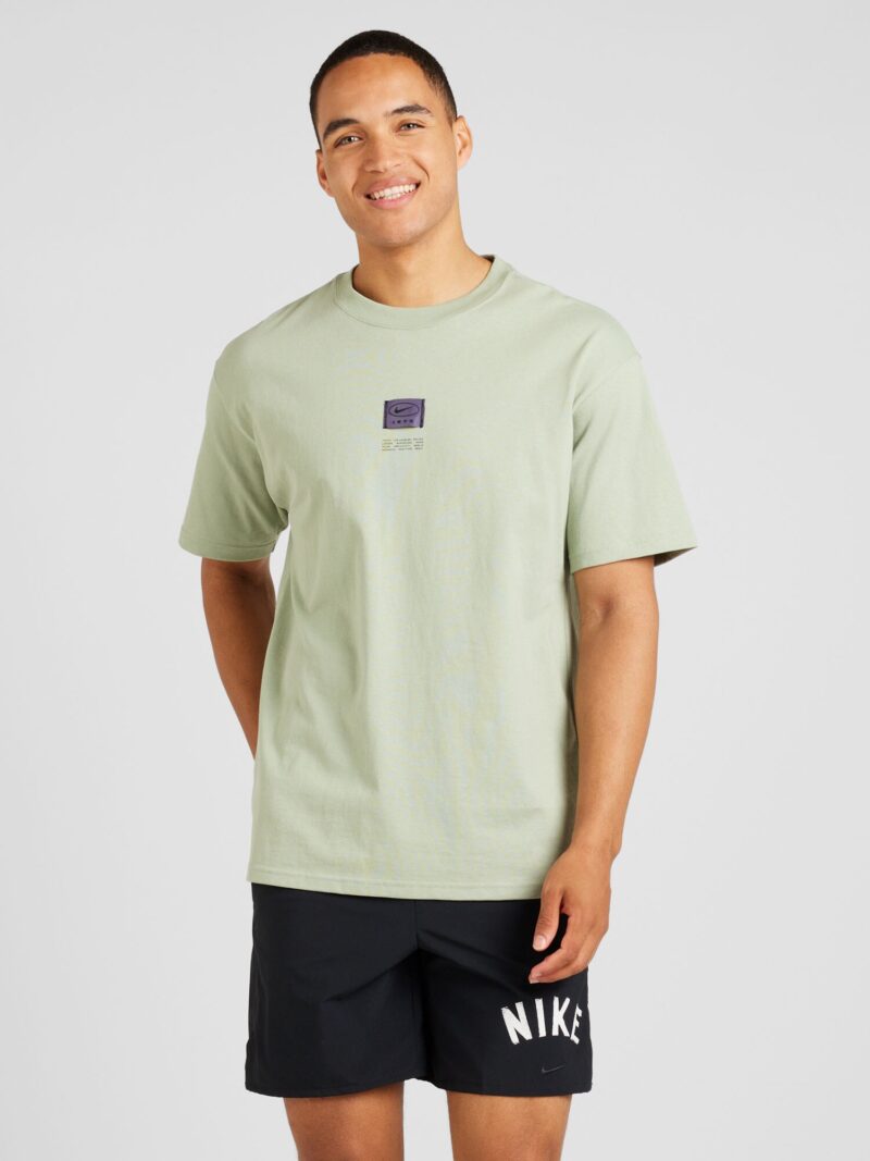 Preţ Nike Sportswear Tricou 'M90 OC LBR SEGA'  verde pastel / mov închis / negru