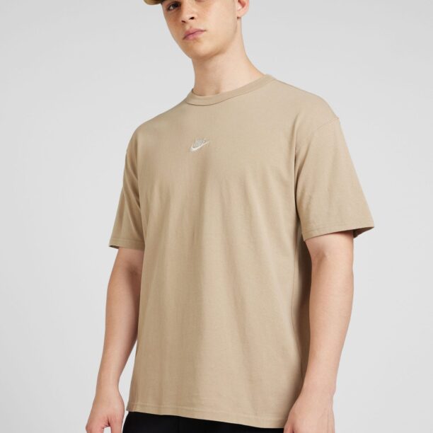 Nike Sportswear Tricou 'PREM ESSNTL'  kaki / alb