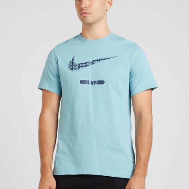 Nike Sportswear Tricou 'SWOOSH'  bleumarin / turcoaz preţ