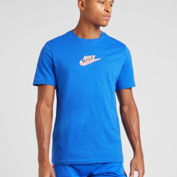 Cumpăra Nike Sportswear Tricou  albastru regal / roșu pepene / negru / alb murdar