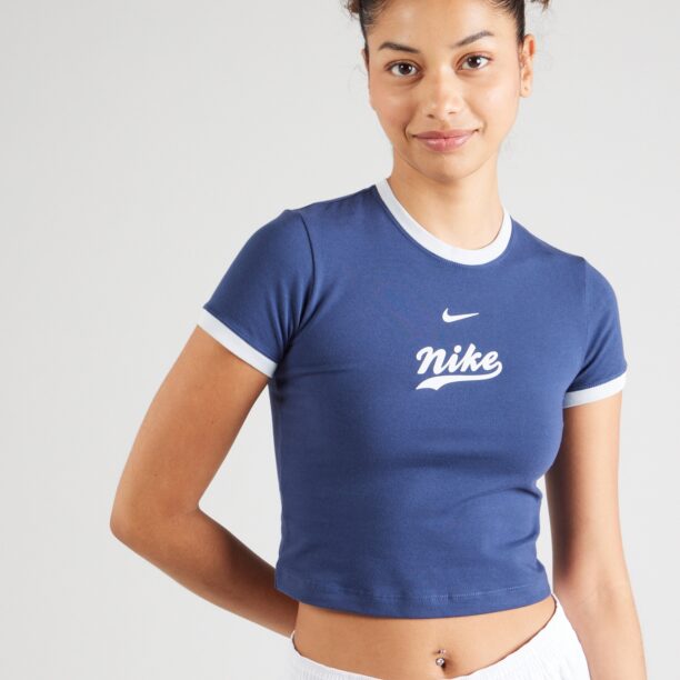 Nike Sportswear Tricou  bleumarin / alb