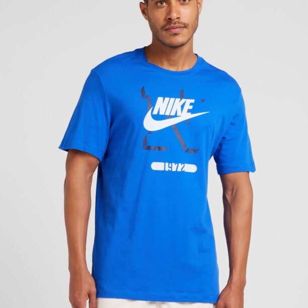 Nike Sportswear Tricou  bleumarin / albastru regal / alb